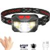 8 Modes LED Headlamp with Motion Sensor COB Flashlight Powerful Headlight for Camping Fishing Handheld Torch Head Light