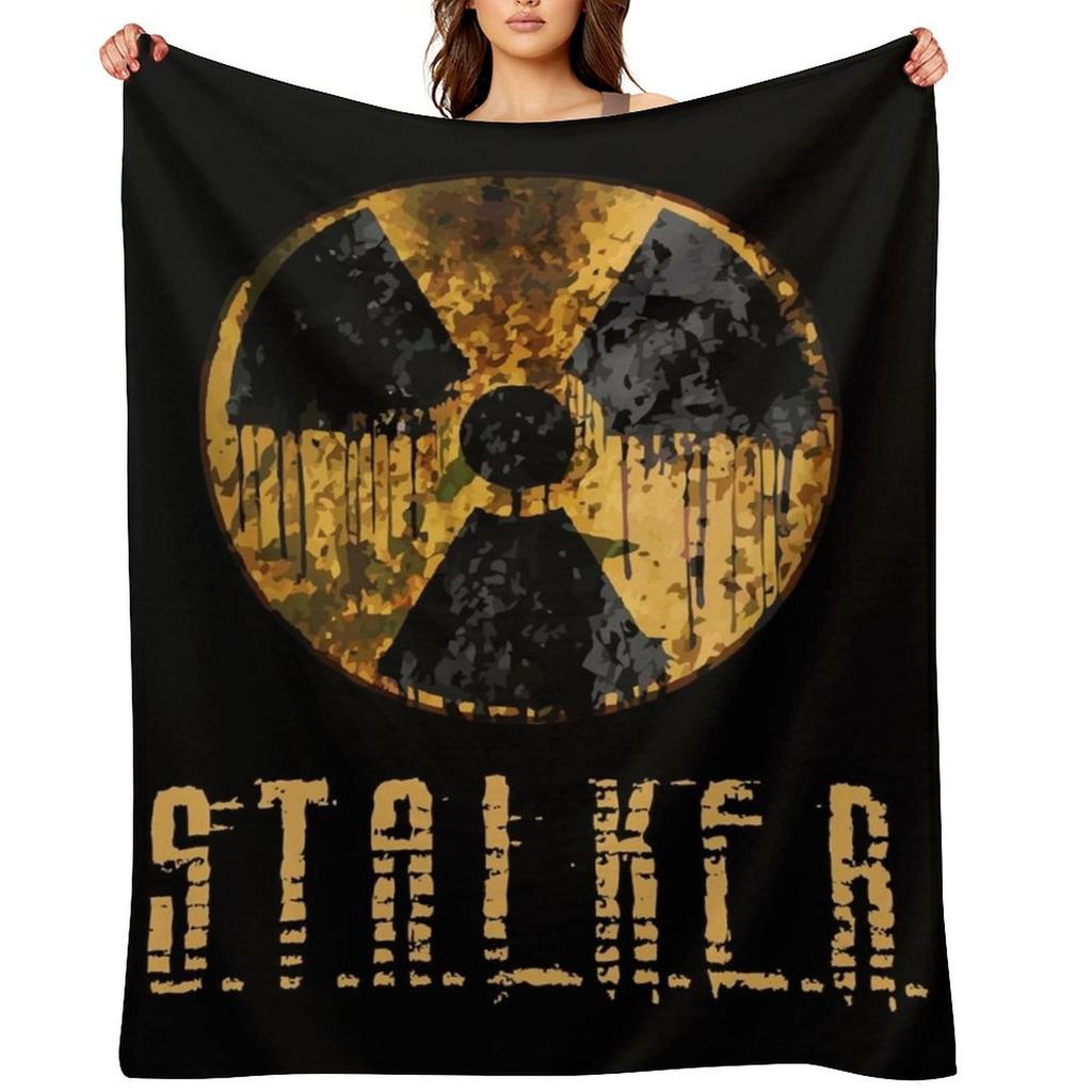 Stalker Radiation Emblem Throw Blanket Bed Fashionable Tourist Flannels wednesday Blankets