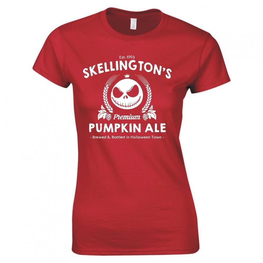 Inspired By The Nightmare Before Christmas Pumpkin Ladies Skinny Fit TShirt S
