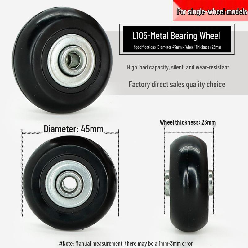 Universal Wheel Replacement for Luggage Suitcase: Leather Caster Rubber Roller Rim Repair Accessories