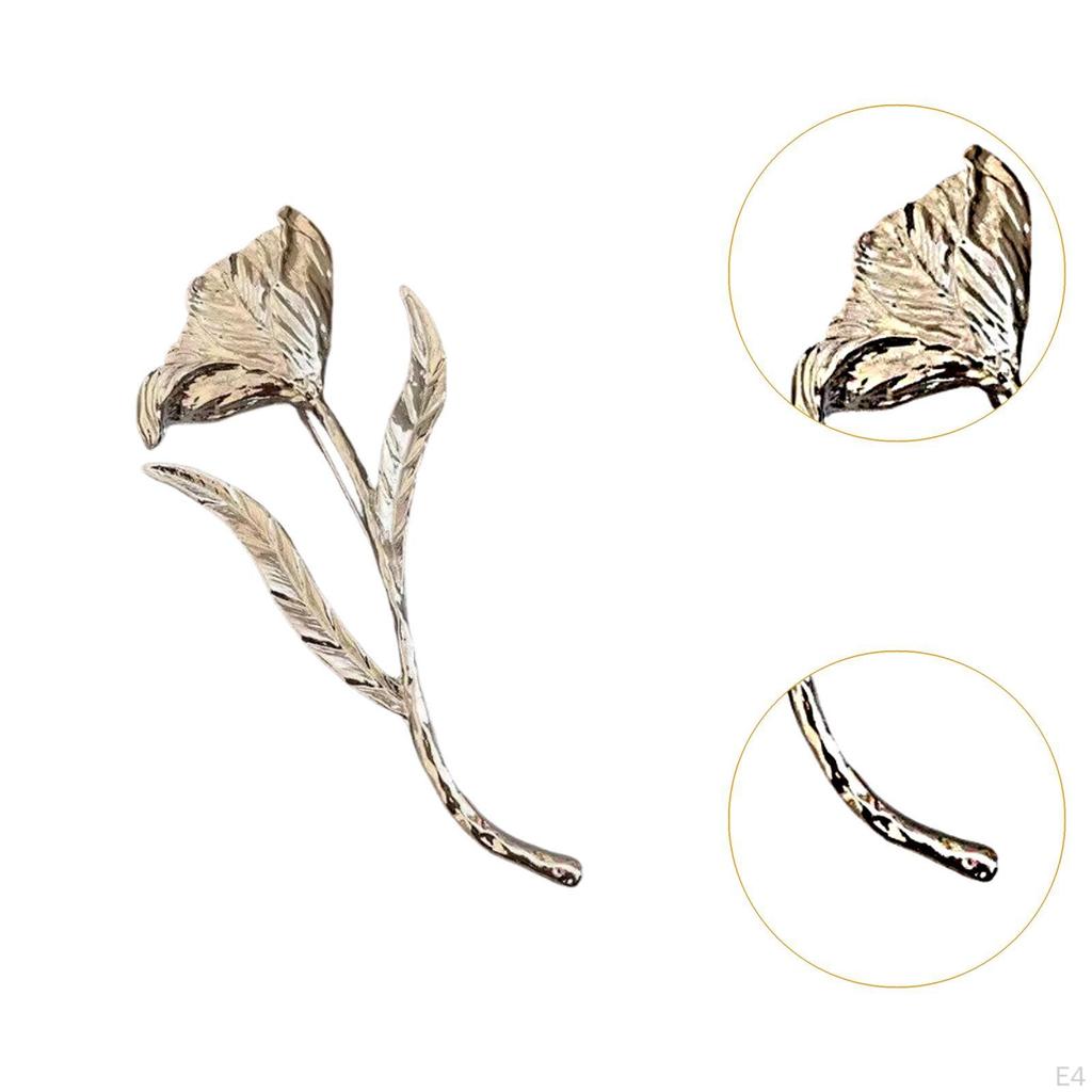Large Big Flower Metal Brooch Corsage Pin Unique Fashion Statement for Women Men Wedding