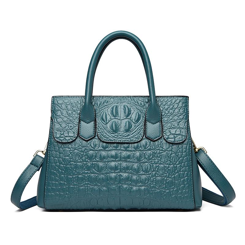 Női kézitáska Valódi bőr táskák Női krokodil luxus kézitáskák Női táskák Designer Crossbody táskák Női Retro
