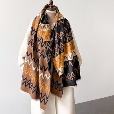 Winter Women Thick Wrap Scarf Luxury Design Double Sided Cashmere Warm Scarves Shawl Long Pashmina Echarpe Neckerchief Bufanda