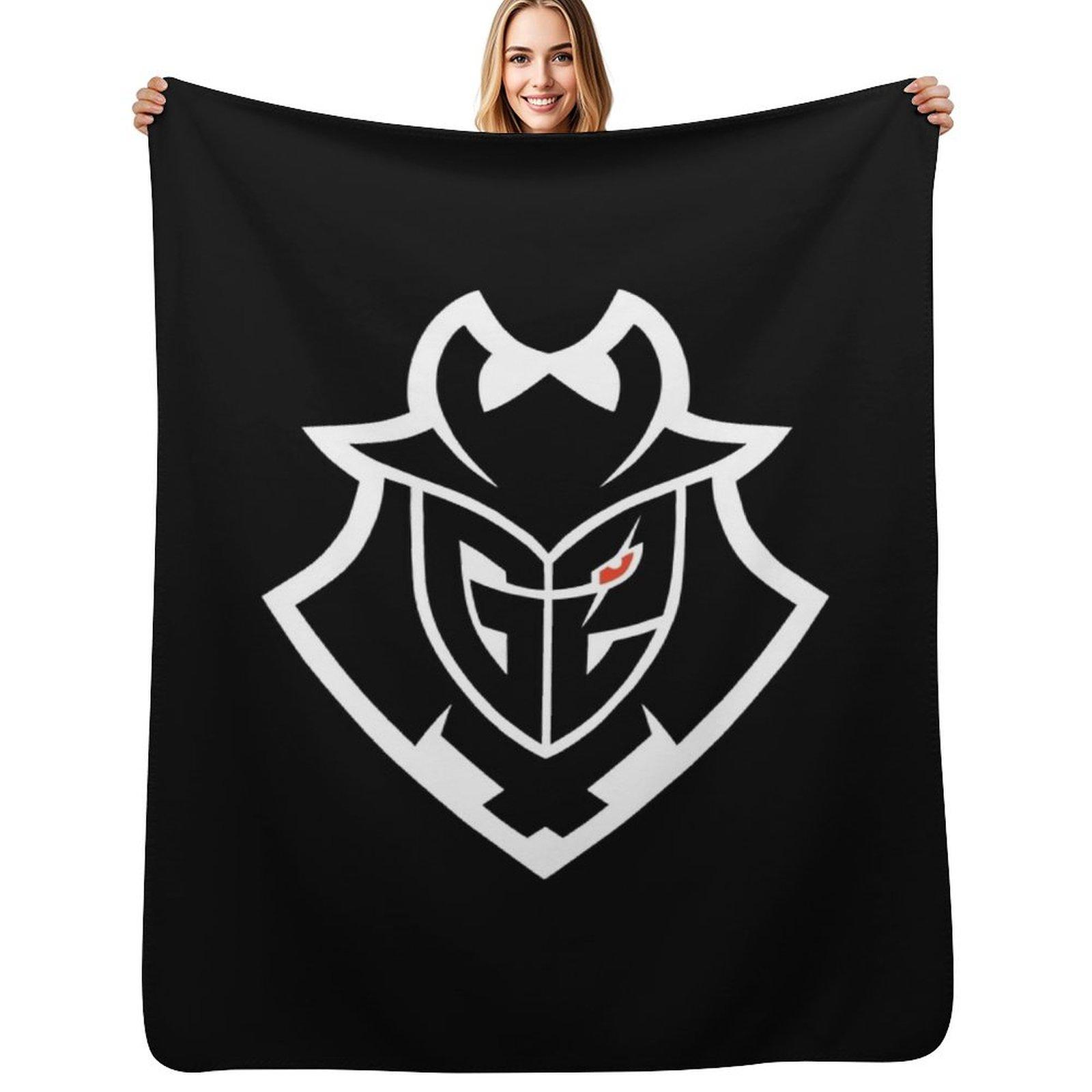 G2 team logo Throw Blanket Color Fast Cozy Throw Blanket Size: 75*100cm, Weight: 230 GSM