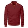 Fashion Autumn Jackets for Men Solid Color Casual Baseball Mens Jacket Clothing In Outerwears Bomber Jackets Men