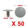 Clip de garniture X AUTOHAUX 6 mm Nylon portière pare-chocs garde-boue voiture fixation rivets clip retenue gris 50Pcs