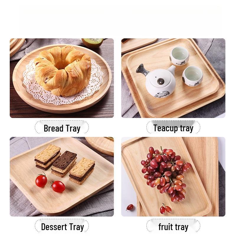 Rubberwood Square Serving Tray