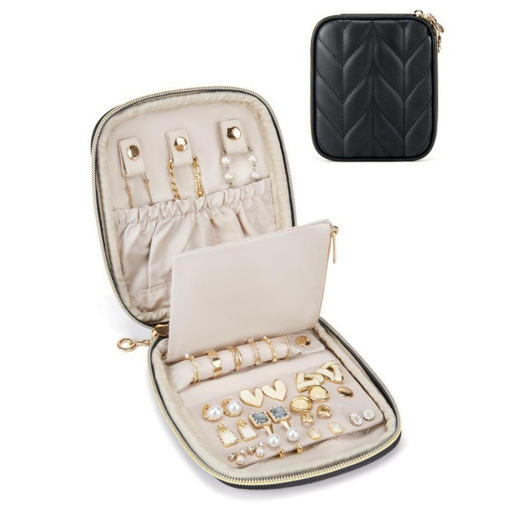 Reise Schmuck Organizer, Schmuckkasten Organizer, Platzsparender Leichter Ohrringhalter Organizer für Ringe, Halsketten