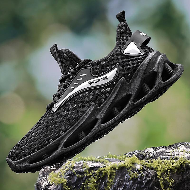 Men's shoes 2025 summer new mesh breathable hollow mesh breathable casual shoes lightweight soft sole outdoor sports shoes