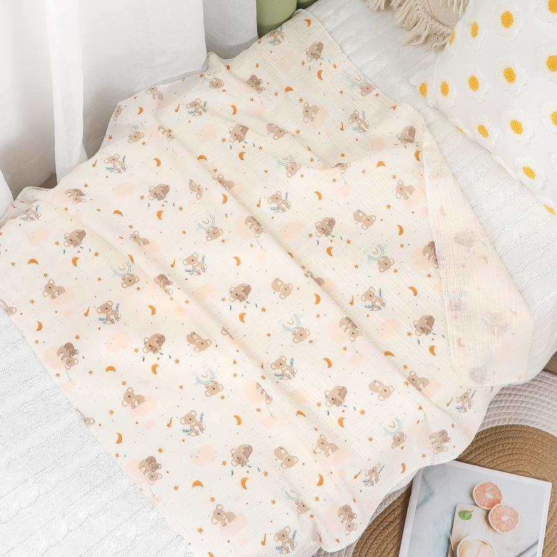 Korean Style Two-Layer Swaddle Blanket for Newborns, Super Absorbent Gauze Bath Towel, Lightweight Summer Design