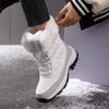 Warm Cotton Shoes Women's High-top Boots Anti-slip Snow Boots Winter Plush Outdoor Walking Shoes Hiking Sneakers