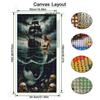 Diamond Mosaic Mermaid Skull Sailboat Scenery Large Size Diy Diamond Painting Fairy Tale Full Drill Jewelry Cross Stitch Kits Wall Decor