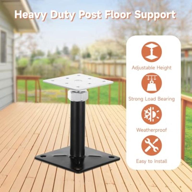 8 PCS Adjustable Floor Jacks Heavy Duty Metal Post Floor Support 5 to 8 Inches Mini Screw House Jack Deck Foundation Lift Suppo