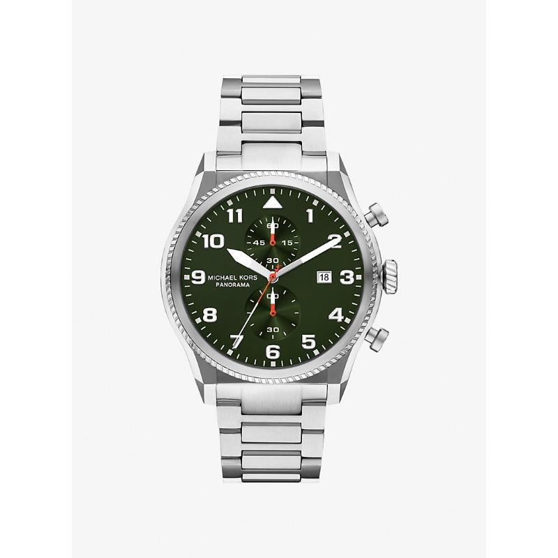 Большие часы Michael Kors с панорамным циферблатом, серебристого цвета, MK9196 серебряный