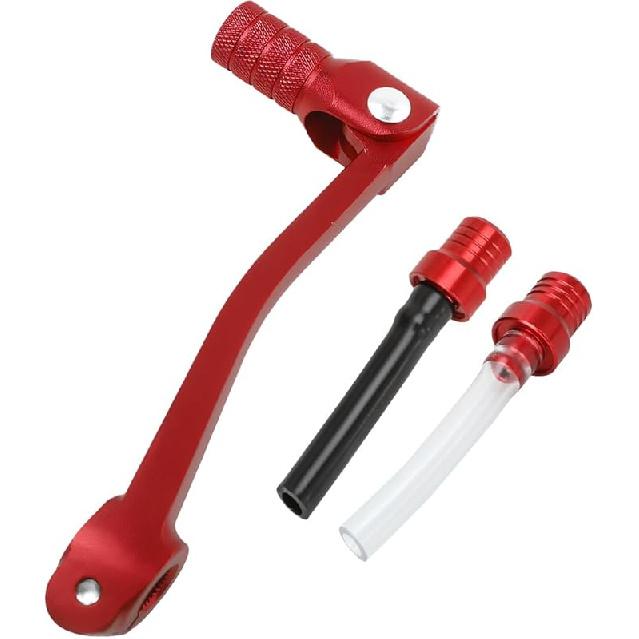 Motorcycle Folding Gear Shifter Shift Lever, Foldable Motorbike Pedal Shifter Replacement Accessories With Tank Cap Vent Hose Tube, Fit For 50Cc 70Cc