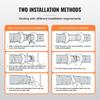 Dryer Vent Hose, 254MM Insulated Flexible Duct 7.62M Long with 2 Duct Clamps, Heavy-Duty Three Layer Protection for HVAC Heating Cooling Ventilation