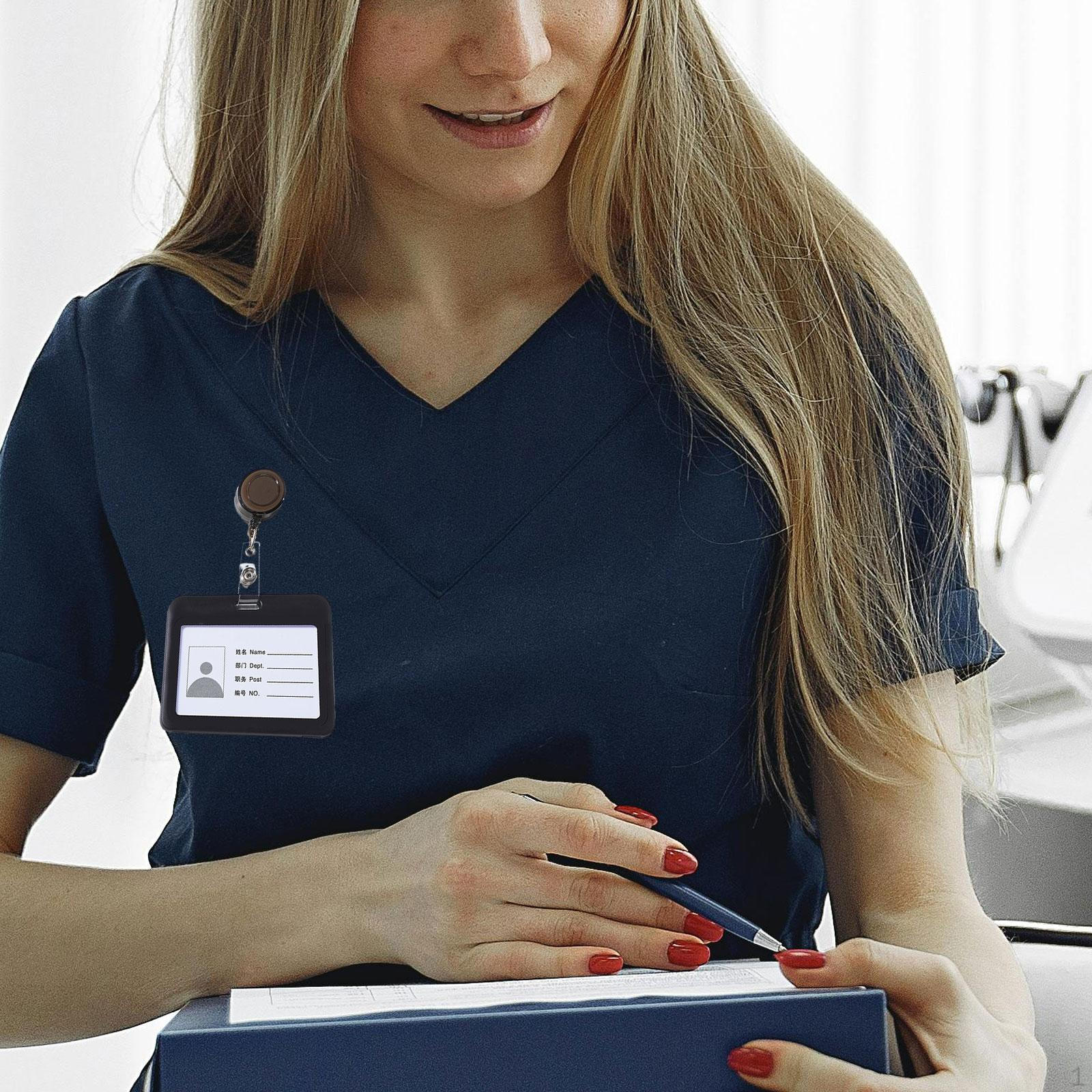 

Держатель катушки для значка, зажим для удостоверения личности, телескопический кабель 60 см, подарочная бирка для медсестры