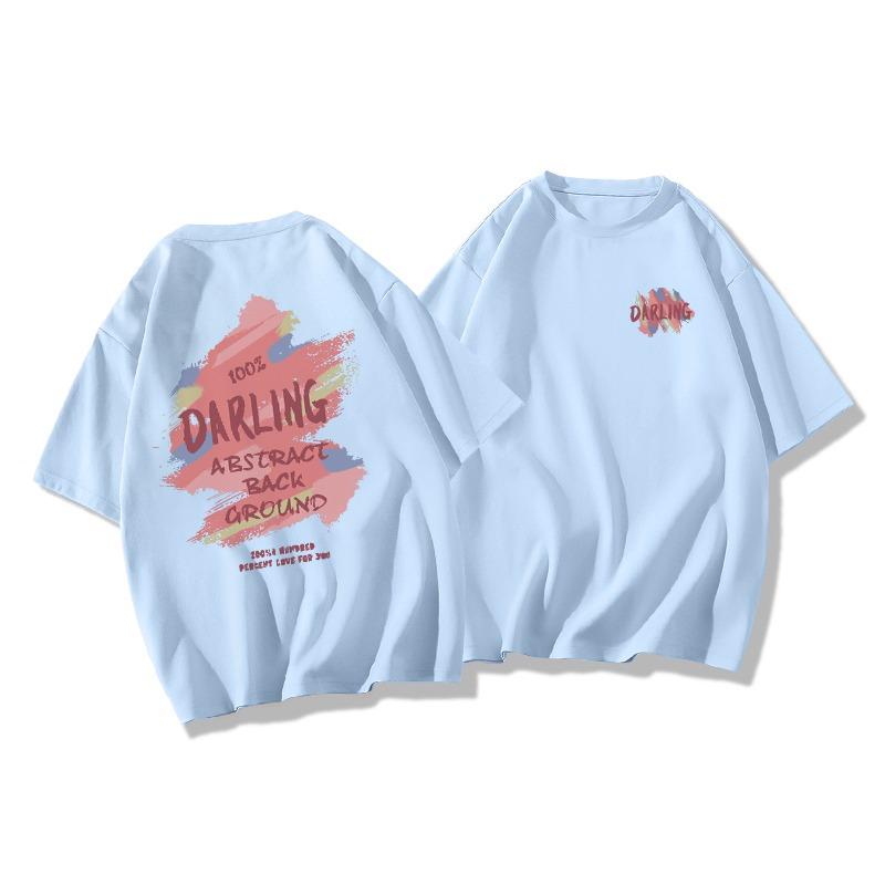 Letní Dětské Dospělé Módní Potisk Krátký Rukáv Tričko Outdoorové Ležérní O-výstřih Oversized Dámské Trička Top Dívčí Oblečení