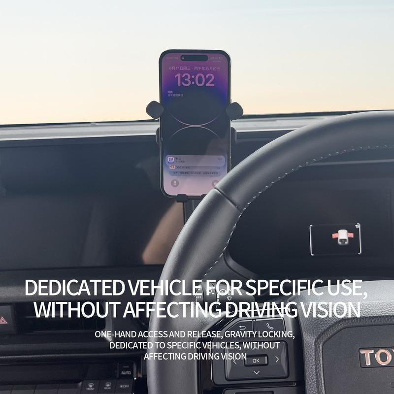 RHD Car Phone Bracket for Toyota Land Cruiser FJ 2026,Center Console Navigation Holder Stable Clip Type Support Frame Accessory