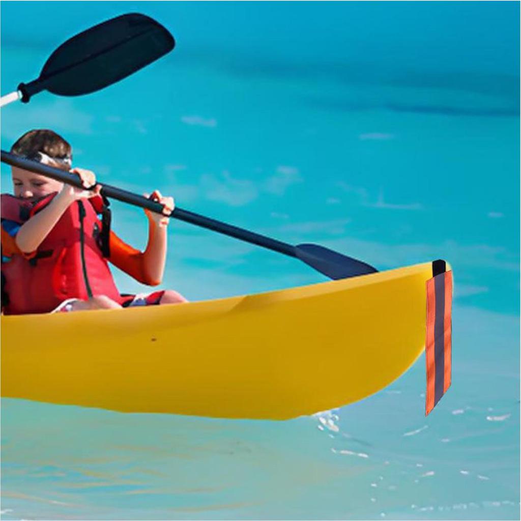 Kayak Safety Flag Safety Travel Flag For Kayak Canoe 6 Pieces Reflective Webbing Kit Accessories ATV Motorcycle Trailer Truck