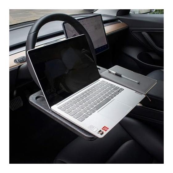 Steering Desk Table, Car Steering Tray, Driver Seat Workbench, Double Sided Dining PC Tablet Compatible
