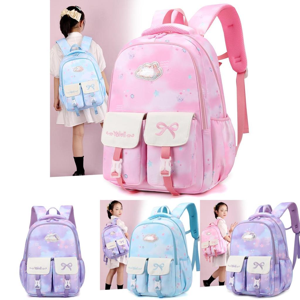 Trendy Nylon Lightweight Kids Backpack For Boys And Girls Grade 5-6 Cartoon Design