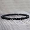 4mm Natural Stone Bracelet Men Hematite Cross Braclet Rice Bead Braslet Homme Boyfriend Gift Bracciale Uomo Joias Yoga Jewelry