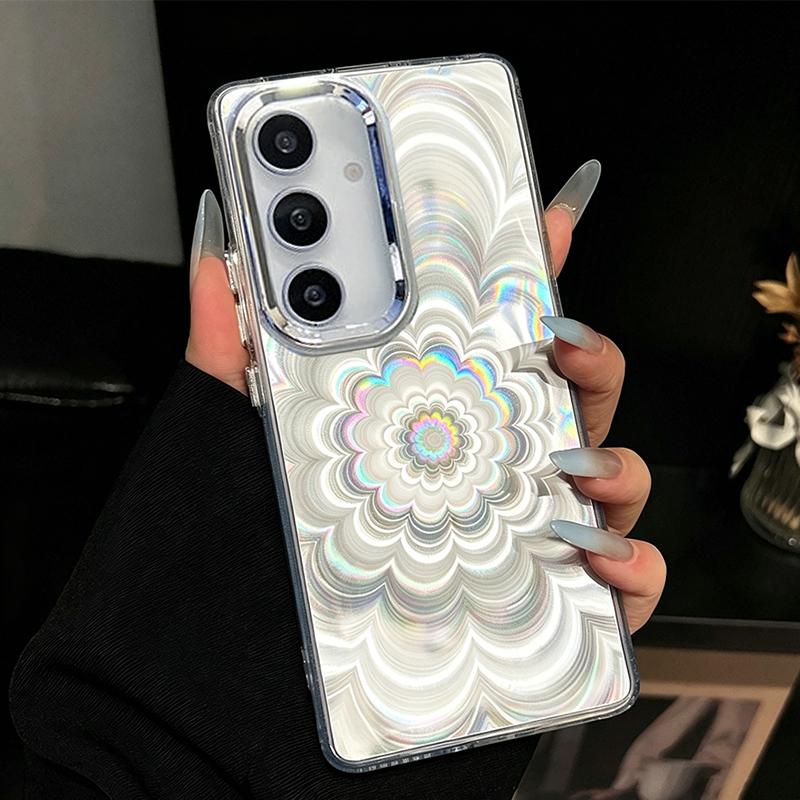 Fashion Laser Flowers Case for Samsung Galaxy A57 A37 A17 A07 A56 A36 A16 A55 A35 A25 A54 A34 A53 A52 S26 S25 S24 Case Cover Soft TPU Phone Back Cases