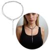 Geometric Statement Necklace Zinc Alloy Gothic Pendant Neckchain For Bold Fashion Look And Everyday Wear