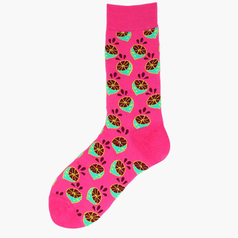 Hundreds Fashion Personality Cotton Socks Unisex Men Happy Street Skateboard Fruits Harajuku Gift Funny Boys Male Dress Sox