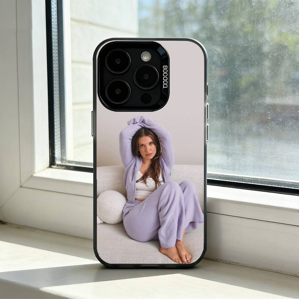 

M-Кейс для телефона Милли Бобби Браун Для iPhone 17,16,15,14,13,12,11 Plus,Pro Max,XS,Красочный Серебристый Чехол для телефона Funda Cover iPhone15
