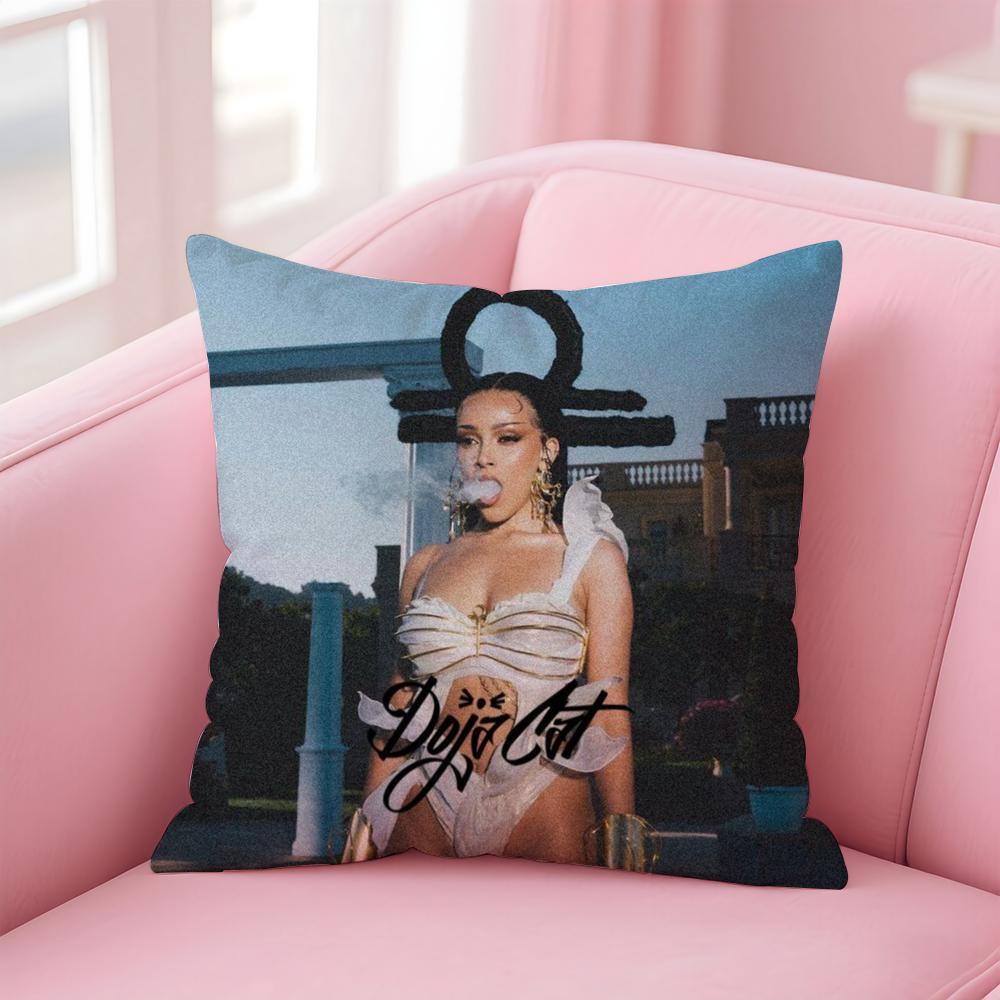 Singer D-Doja CatS Cushion Cover Home & Car Multi-Scene Pillow Cover - Reversible, Soft & Durable for Daily Use