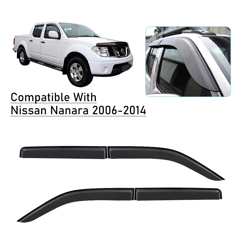 

Sun Rain Guards Side Window Deflector Window Visor for Nissan Navara D40 2006-2014 4PCS/SET Door Rain Double Cabin Accessories