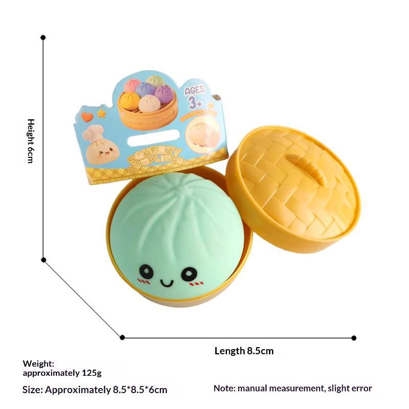 Cute Steamed Bun Squishy Toy Soft Stress Relief Squeeze Fidget Toy For Kids & Adults