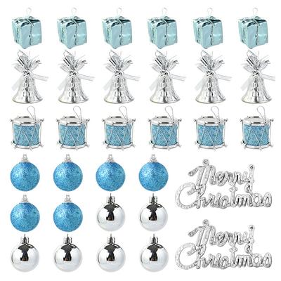 32 Pièces/ensemble Boules de Noël Ornement Pendentif à Suspendre pour Arbre de Noël 2024 Décoration Joyeux Noël Pour la Maison Navidad Noel Cadeau du Nouvel An