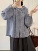 Spring 2026 Japanese Style Loose Wide Lapel Tie-Waist Pleated Women's Cardigan Shirt