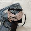 Broken lace cloud bag hand bag new summer fresh plaid splicing chain messenger bag single shoulder
