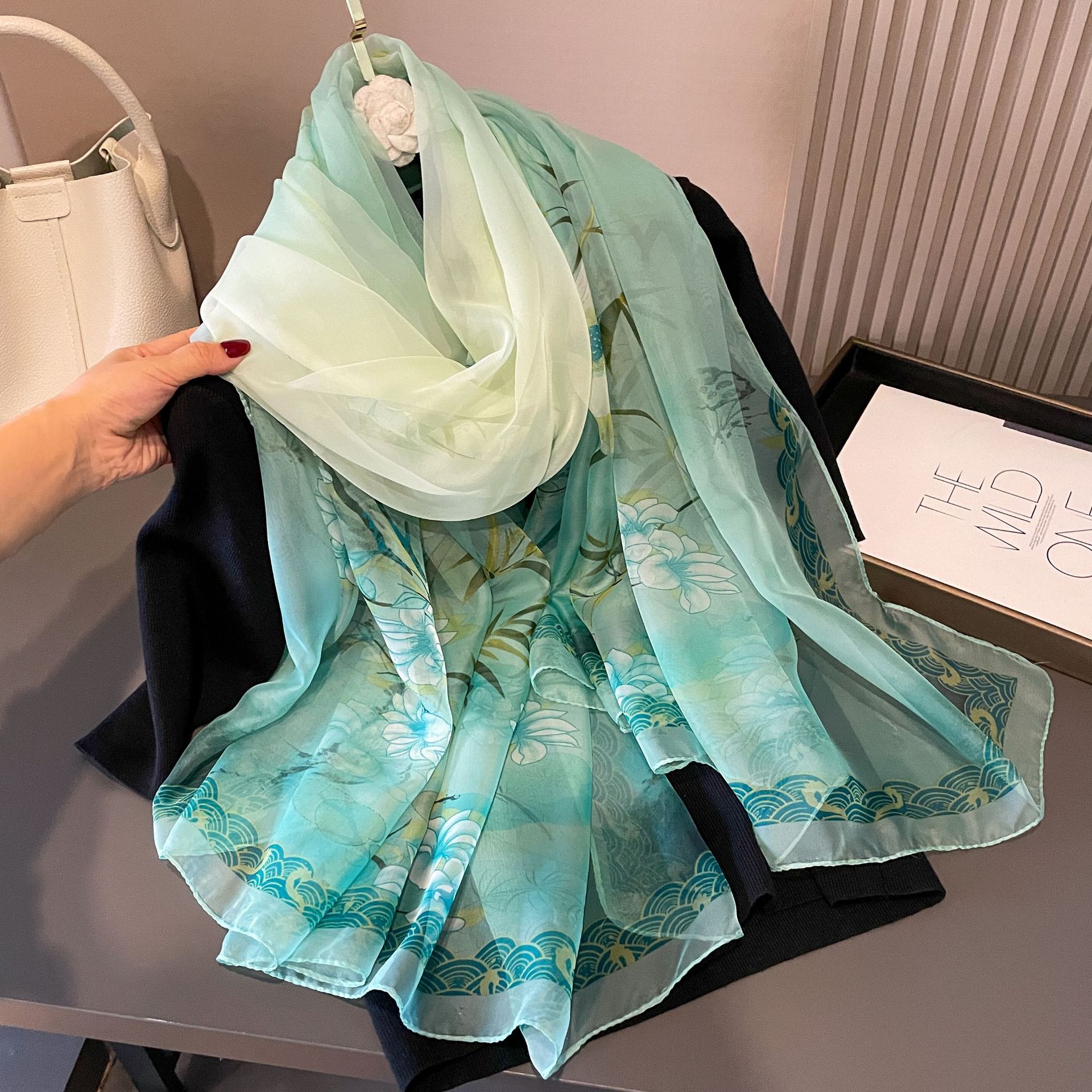 

Новый модный летний женский шарф Bohemia Flower Beach Hijab Shawls and Wraps Женский платок Echarpe Designer Pashmina Bandana