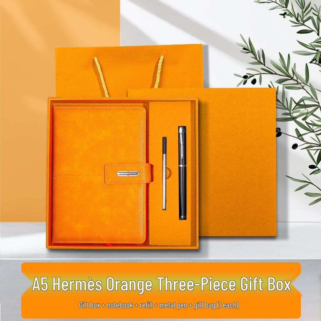 Buckle Business A5 PU Leather Notebook Gift Set with Customizable Logo