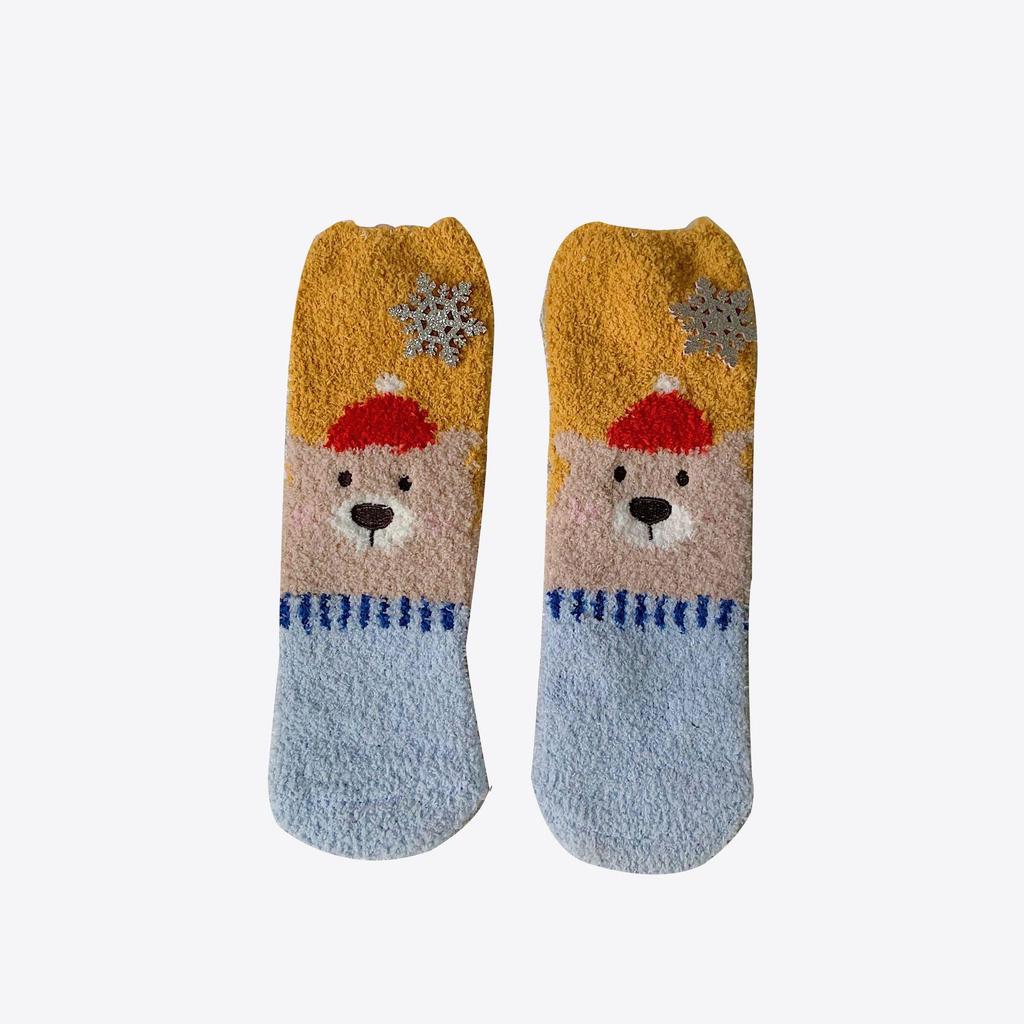 Gift Boxed Women's Festive Coral Fleece Socks - Christmas & Halloween Winter Sleep Socks