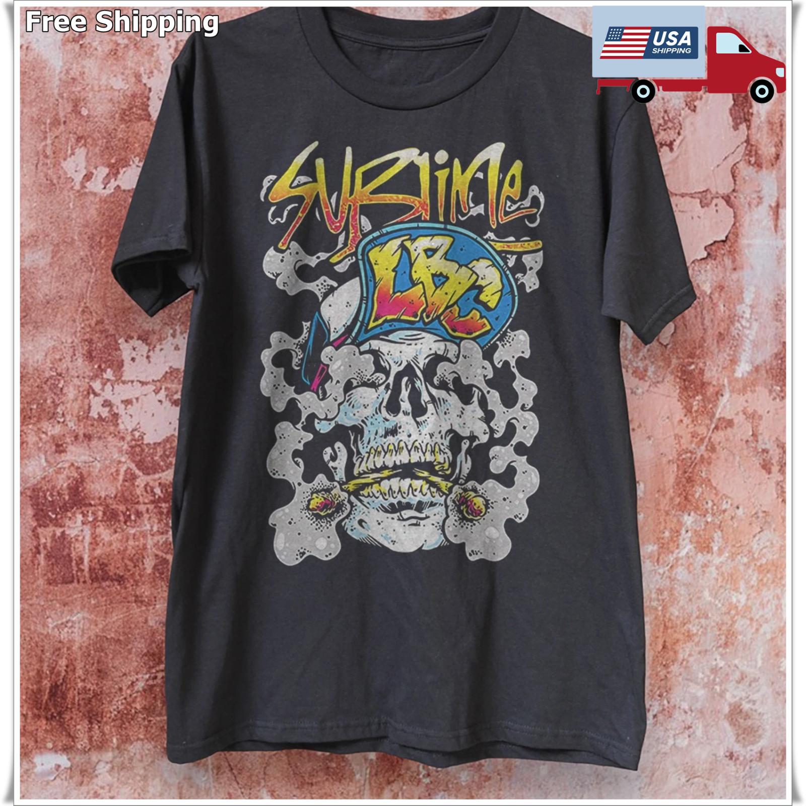 Sublime LBC Skull Black Unisex T-shirt Size S-5XL S