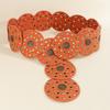 Western Adult Waist Belt with Adjustable Buckle Unique Metal Rivets Waistband PU Waist Belt for Rock Fan Wear Resistant