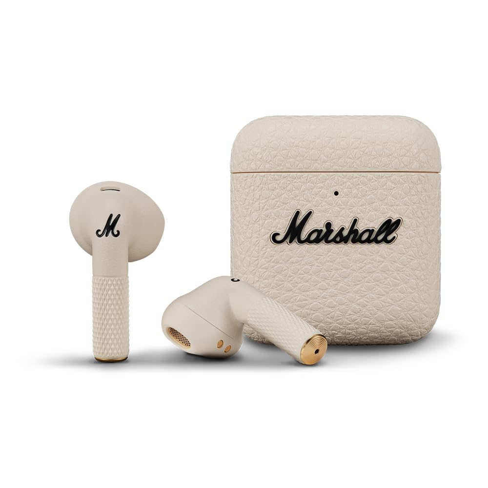 

Marshall Minor IV Cream True Wireless Earbuds with Bluetooth, Qi Charging, and Call Support [Official Japanese Product]