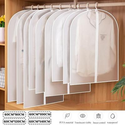 1pc Clothes Hanging Dust Cover Wedding Dress Cover Suit Coat Storage Bag Garment Bags Organizer Wardrobe Hanging Clothing Organizers ZPG