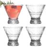 Small Cocktail Cups 200ml Wine Drinking Glasses Kit Thickened Base Drinking Set For Home Bar Cafe Family Gathering And Nightclub