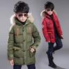 2023 Boys' Mid-length Cotton-padded Jacket - Thick, Warm Down for Autumn & Winter
