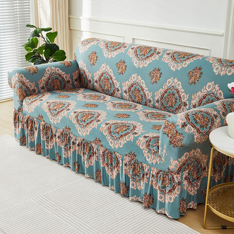 Elastic Sofa Cover All-Inclusive Cover Nordic Style Sofa Cover Non-Slip Fabric Skirt Sofa Cover
