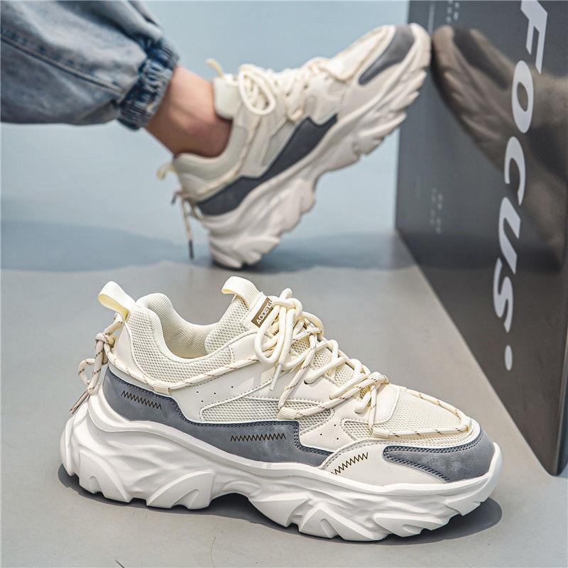 Herrenschuhe Frühling und Herbst neu vielseitig sportlich lässig Laufen erhöhen Jugend Mesh