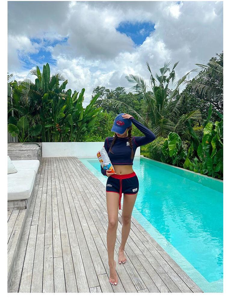 Hot Selling Women's Long Sleeve Swimsuit - Sun Protection, Tummy Control, Sporty & Sexy Style