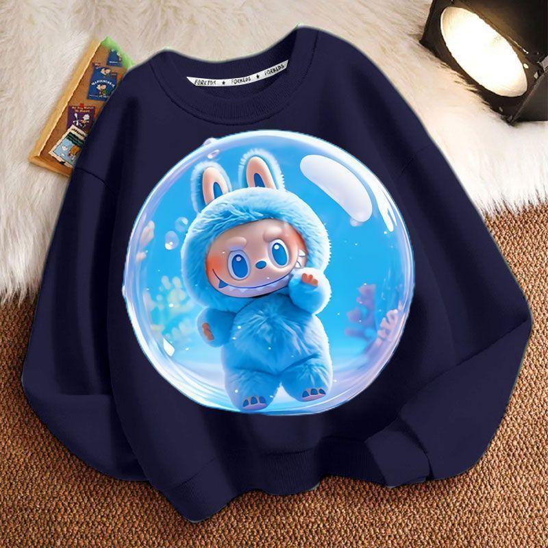 Children's Fashionable Casual Sweatshirts for Spring and Autumn, Long-sleeved Loose Sweatshirts for Boys and Girls